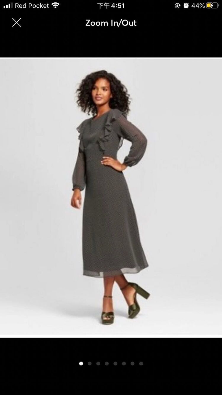Women's Flutter Shoulder Dress M